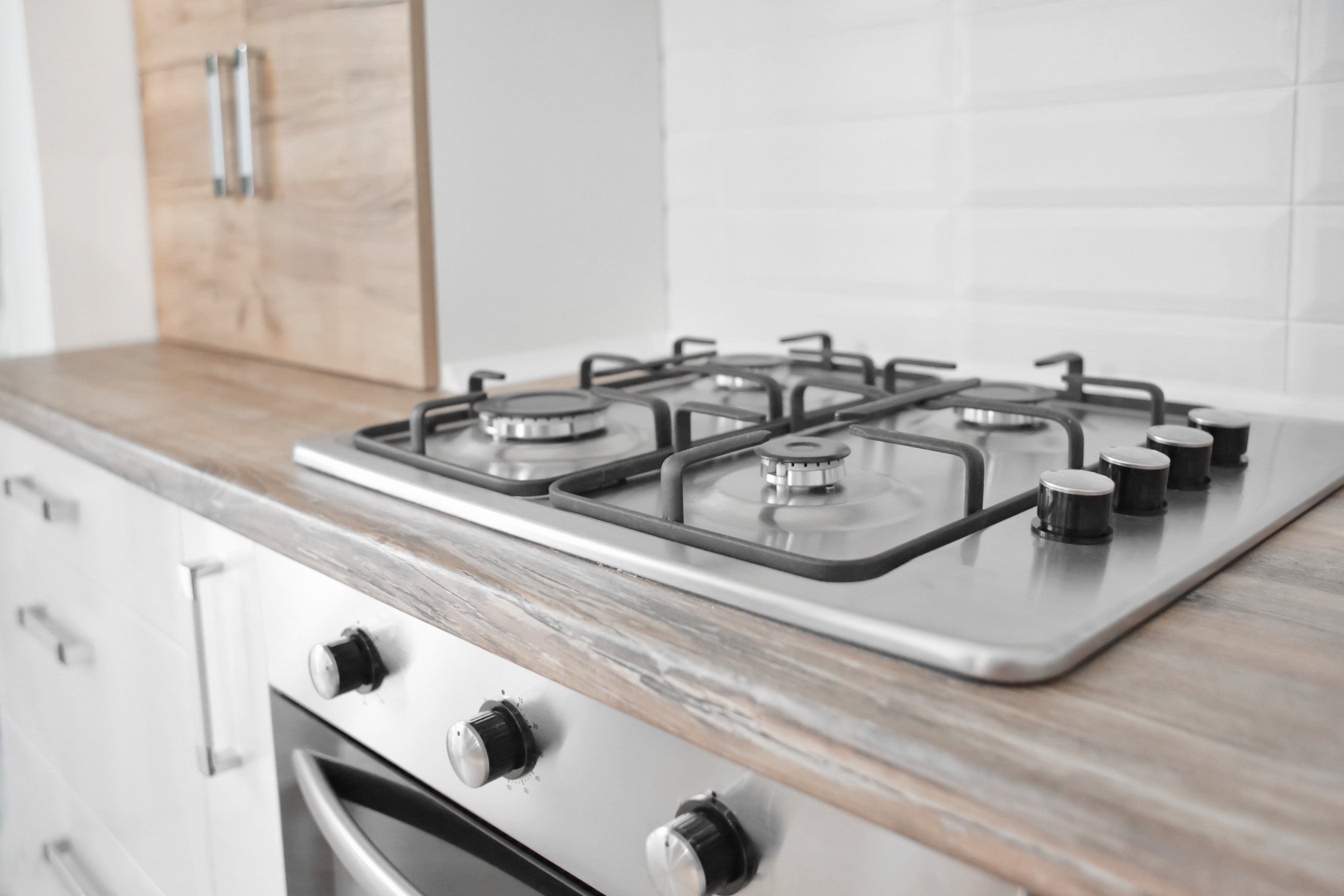 Modern Stylish Gas Stove in Kitchen